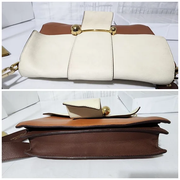 Strathberry Brown and Cream Shoulder Bag - Picture 6 of 12